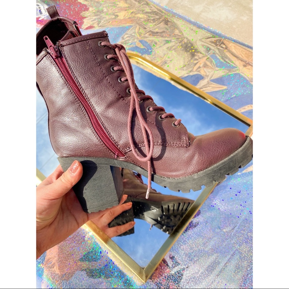 ⚡️Maroon Combat Boots ⚡️